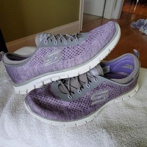 Purple slip on Skechers